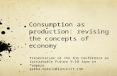 Consumption as production: revising the concepts of economy