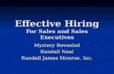 Effective Hiring For Sales and Sales Executives