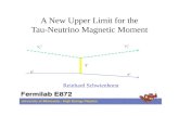 A New Upper Limit for the Tau-Neutrino Magnetic Moment