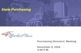 Purchasing Directors’ Meeting November 9, 2004 3:00 P.M.