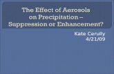 The Effect of Aerosols  on Precipitation –  Suppression or Enhancement?