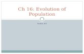 Ch 16: Evolution of Population