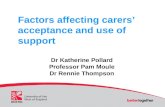 Factors affecting carers’ acceptance and use of support