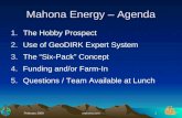Mahona Energy – Agenda