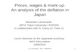 Prices, wages & mark-up. An analysis of the deflation in Japan