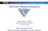 VISTAS Meteorological Modeling November 6, 2003 National RPO Meeting St. Louis, MO