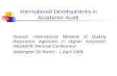 International Developments in Academic Audit