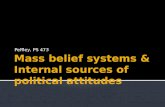 Mass belief systems & Internal sources of political attitudes