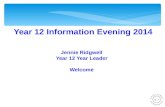 Year 12 Information Evening  2014