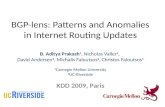 BGP-lens: Patterns and Anomalies in Internet Routing Updates