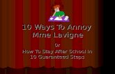 10 Ways To Annoy  Mme Lavigne