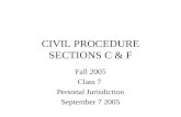 CIVIL PROCEDURE SECTIONS C & F