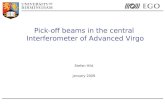 Pick-off beams in the central  Interferometer of Advanced Virgo