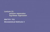 Lecture 21: poisson regression log-linear regression
