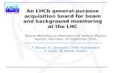 An LHCb  general-purpose acquisition board for beam  and background  monitoring  at the LHC