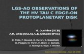 LGS-AO observations of the HV  Tau  C edge-on  protoplanetary  disk