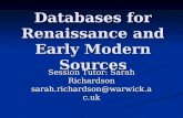 Databases for Renaissance and Early Modern Sources
