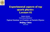 Experimental aspects of top quark physics  Lecture #2