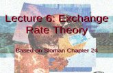 Lecture 6: Exchange Rate Theory Based on  Sloman  Chapter  24