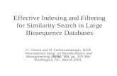 Effective Indexing and Filtering for Similarity Search in Large Biosequence Databases