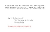 PASSIVE MICROWAVE TECHNIQUES FOR HYDROLOGICAL APPLICATIONS