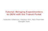 Tutorial:  Bringing Experimenters to GENI with the Transit Portal