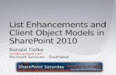 List Enhancements and Client Object Models in SharePoint 2010