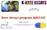 Rare decays program @KLOE