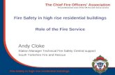 Fire Safety in high rise residential buildings Role of the Fire Service
