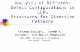 Analysis of Different Defect Configurations in CEBG Structures for Directive Patterns