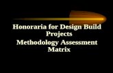 Honoraria for Design Build Projects Methodology Assessment Matrix