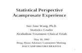 Statistical Perspective Acamprosate Experience