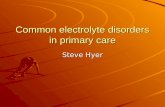 Common electrolyte disorders in primary care