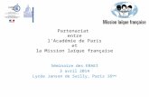 Partenariat  entre l’Académie de Paris et la Mission laïque française