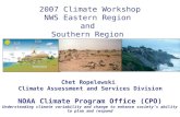 2007 Climate Workshop NWS Eastern Region  and  Southern Region