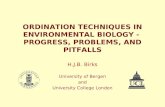 ORDINATION TECHNIQUES IN ENVIRONMENTAL BIOLOGY -  PROGRESS, PROBLEMS, AND PITFALLS