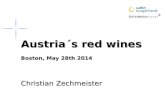Austria´s red wines Boston, May 28th 2014