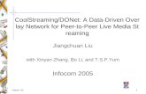 CoolStreaming/DONet: A Data-Driven Overlay Network for Peer-to-Peer Live Media Streaming