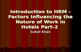 Introduction to HRM - Factors Influencing the Nature of Work in Hotels Part-2