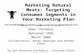 Marketing Natural Meats: Targeting Consumer Segments in Your Marketing Plan