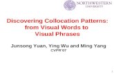 Discovering Collocation Patterns: from Visual Words to  Visual Phrases