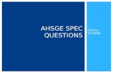 AHSGE SPEC QUESTIONS