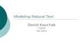 Modeling Natural Text