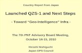 Country Report from Japan Launched QZS-1 and Next Steps - Toward “Geo-Intelligence” Infra -