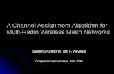A Channel Assignment Algorithm for Multi-Radio Wireless Mesh Networks