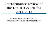 Performance review of the D/o RD & PR for 2011-2012