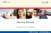 Service Canada Reaching out to Canadians