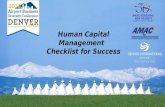 Human Capital Management   Checklist for Success