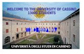 WELCOME TO THE UNIVERSITY OF CASSINO 13000 STUDENTS