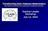 Teacher-Leader Workshop July 14, 2003